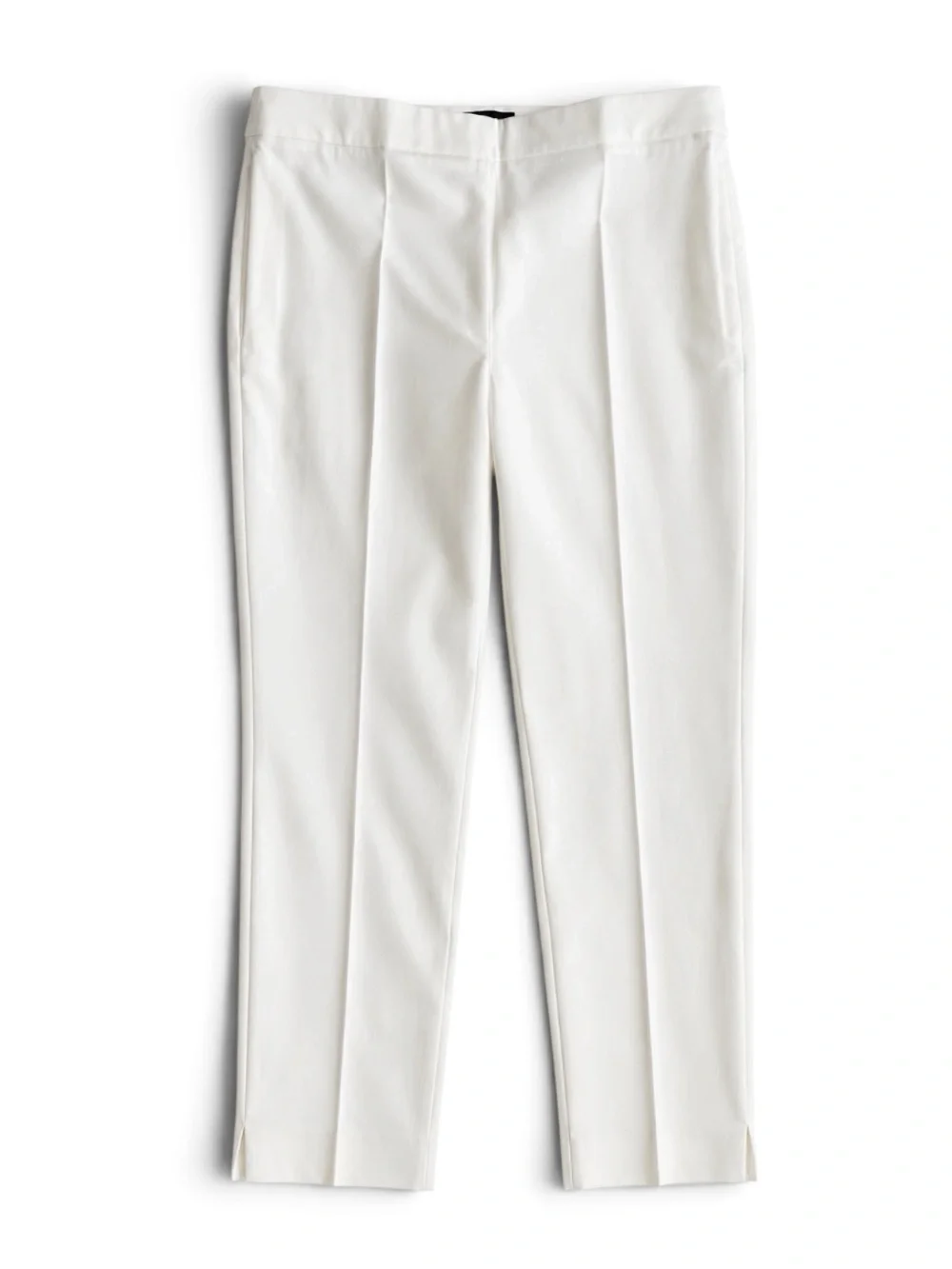 Talbots Chatham Ankle Pants Slim Leg Stretch Cotton White Size 10